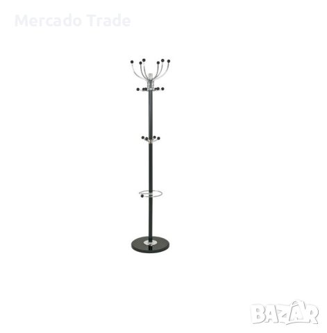 Закачалка Mercado Trade, За дрехи, Настолна, Държач за чадъри, Метал, Черен