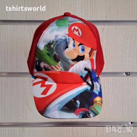 Нова детска шапка с козирка Super Mario Bros (Супер Марио) в червен цвят