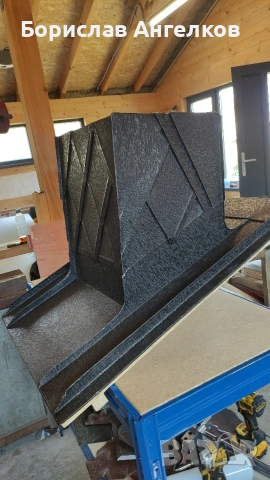 Обшивка на комин без цепене на материала.Закопчаване чрез овали.