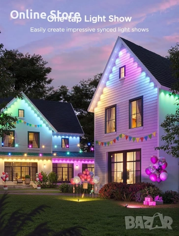 Govee 2 външно RGBIC осветление 30 м – 72 LED, IP67, смарт управление, снимка 7 - Външни лампи - 54171095