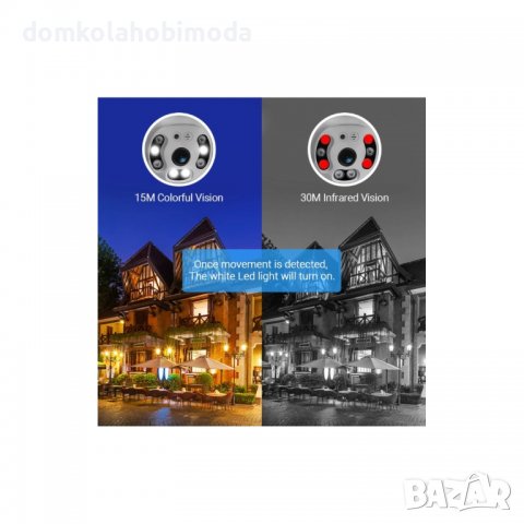 Smart камера Full HD, H264/265.въртене 345° - 120°, снимка 3 - HD камери - 39155437