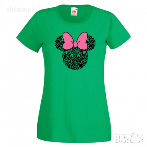 Дамска тениска Minnie Head 5 Подарък,Изненада,Рожден ден,, снимка 3 - Тениски - 36530157
