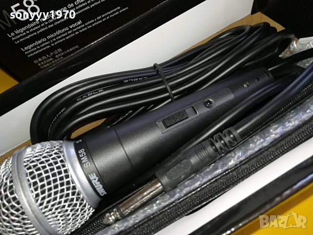 shure profi mic с кабел и кожен кеис 2005221054, снимка 4 - Микрофони - 36820071
