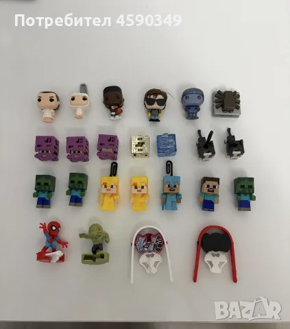 Kinder Joy фигурки Minecraft/Spiderman/Stranger Things