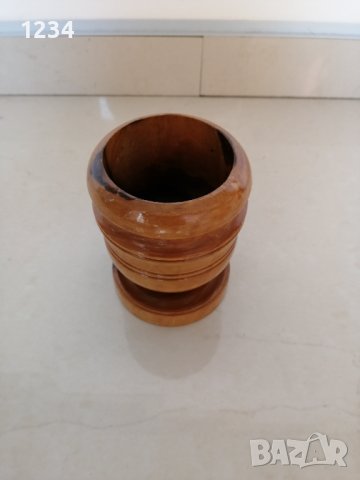 Дървена чаша 8 см h 10.5 см. , снимка 2 - Други стоки за дома - 37491102