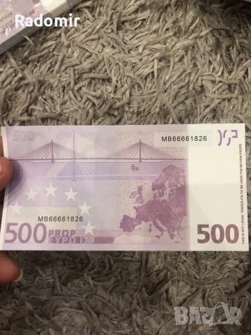 Реквизитни евро банкноти, пачки по €5, €10, €20, €50, €100, €200 и €500 за клипове и забавление, снимка 14 - Други - 53306440