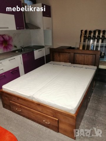 Спалня  с три чекмеджета-МАСИВ в цвят !, снимка 2 - Спални и легла - 31353325
