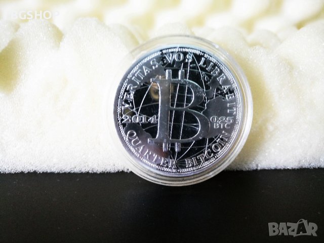 0.25 Биткойн монета / 0.25 Bitcoin Coin ( BTC ) - Silver, снимка 2 - Нумизматика и бонистика - 39123953