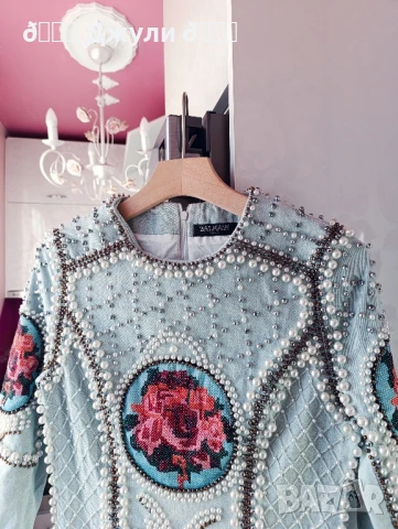 Рокля уникат на Balmain, снимка 11 - Рокли - 51103551