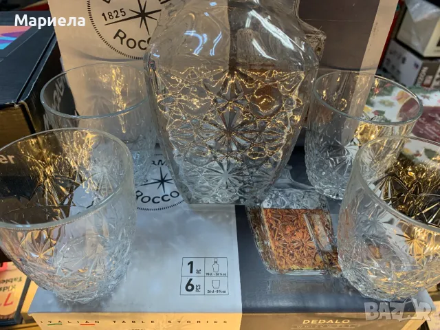 Комплект за уиски 7 части 780мл. Dedalo Bromioli Rocco, снимка 4 - Чаши - 49735868