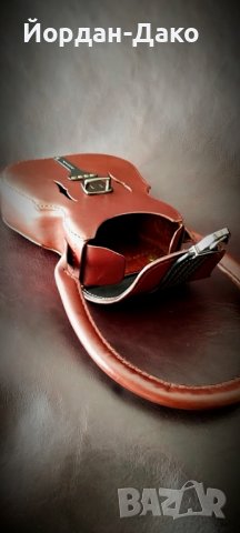 Чанта от естествена кожа ръчна изработка /виолина/, снимка 6 - Чанти - 39259321