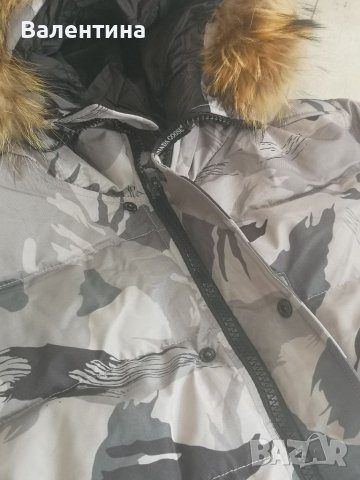 Canada Goose мъжко яке парка/ шуба 3XL, сив камуфлаж, пух, снимка 15 - Якета - 38347580