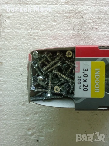 Винт,винтове Dyna Plus Indoor 3×20 – 200 бр., снимка 2 - Железария - 50805422