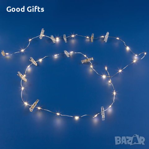 Светещи щипки за снимки, 60бр., снимка 2 - Декорация за дома - 42744497