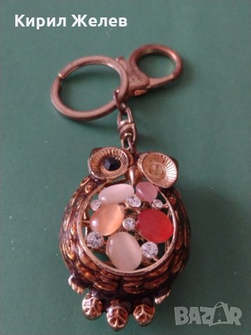 Модерен ключодържател метален БУХАЛЧЕ с цветни кристали много стилен - 2817, снимка 3 - Други - 31214978