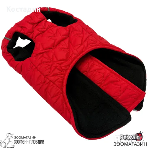 Жилетка/Яке - за Куче- с Поларена Подплата- XS, S, M, L, XL размер- Червена разцветка- Pet-Interest, снимка 2 - За кучета - 39201528