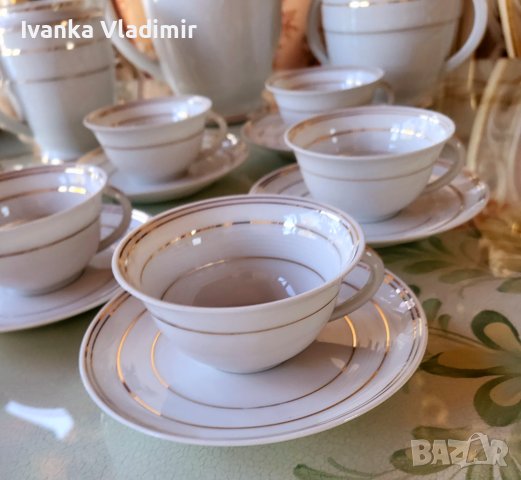 Френски сервиз за кафе LIMOGES , снимка 2 - Сервизи - 42781975