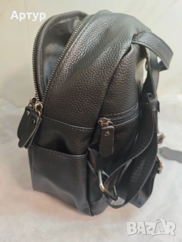 Дамска раница естествена кожа, снимка 4 - Раници - 50522146
