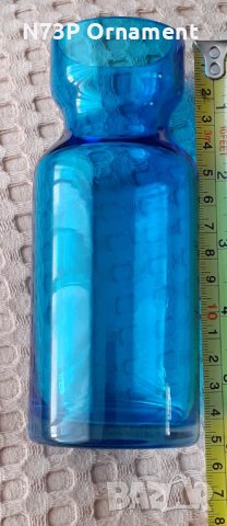 ВАЗИЧКА. СИНЬО СТЪКЛО. РЪЧНА ИЗРАБОТКА. , снимка 4 - Колекции - 40171403