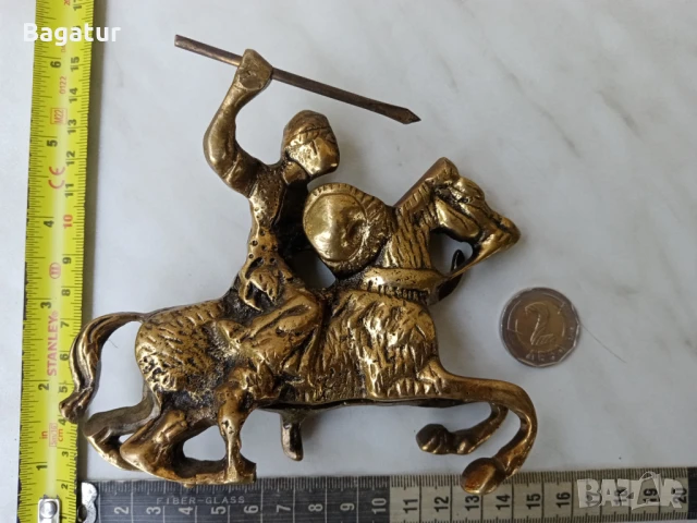 Бронзова фигура,конник,войник,аскер,бронз,ездач, снимка 4 - Антикварни и старинни предмети - 51008038