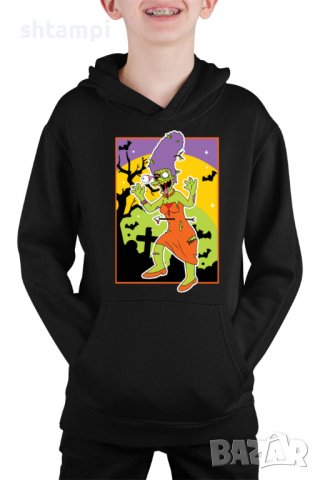 Детски Суитчър/Суитшърт The Simpsons Marge Simpson 01,Halloween,Хелоуин,Празник,Забавление,Изненада,