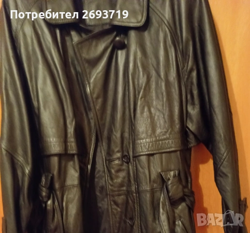 Дамски кожен шлифер - тренчкот , снимка 5 - Палта, манта - 53377799