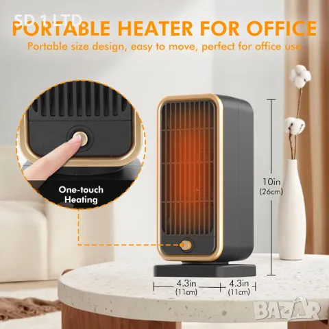 Преносима духалка Portable Fan Heater YND 500D отоплител с керамичен нагревател печка, снимка 3 - Отоплителни печки - 49281097