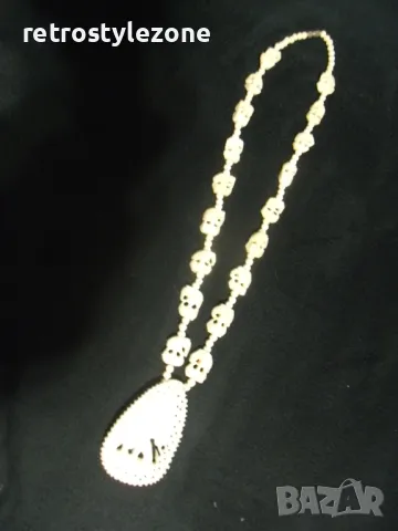 № 7923 стар накит / гердан / колие /огърлица  , снимка 4 - Други ценни предмети - 49394383