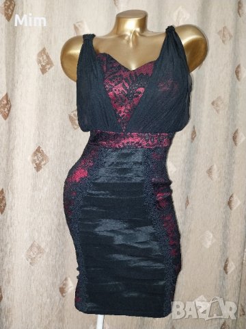 Melania M Черна права корсетна рокля , снимка 3 - Рокли - 42725566