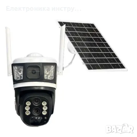 Безжична соларна двойна Ip камера със SIM карта 10 пъти зуум V380 PRO, снимка 2 - Друга електроника - 49176071