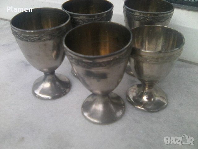 Пет метални чашки за коняк, снимка 5 - Други ценни предмети - 33725094