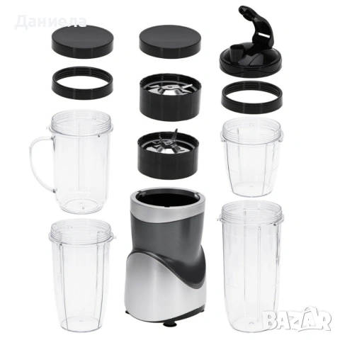 Мощен блендер за смутита с пълен комплект чаши и бутилки - BPA Free, импулсен режим, снимка 7 - Блендери - 54286581