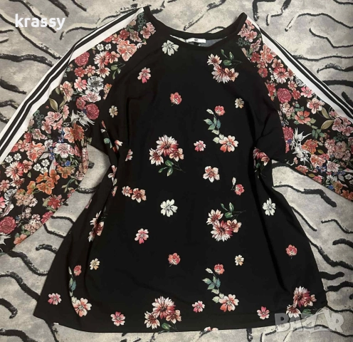 Страхотна голяма дамска блуза на цветя (размер 4ХЛ)