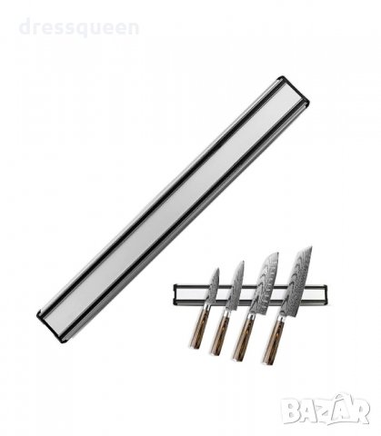 2924 Магнитна алуминиева поставка за кухненски ножове, снимка 3 - Аксесоари за кухня - 34265460