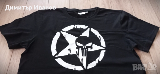 Тениска Punisher Army Black, размер М, снимка 2 - Тениски - 51957660