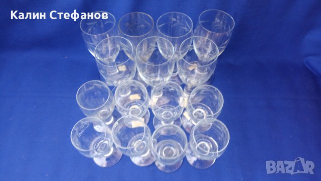 Комплект чаши за вино и концентрат, ръчна гравюра, снимка 6 - Сервизи - 42764280