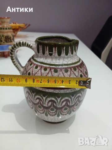 Керамична стара кана маркирана , снимка 4 - Други - 52470565