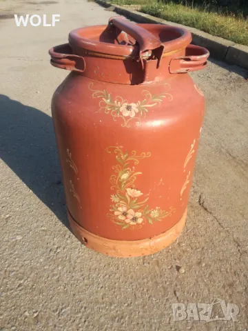Немски алуминиев изрисуван гюм 40литра, снимка 2 - Антикварни и старинни предмети - 47917761