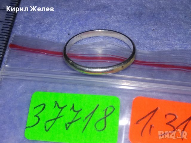 СТАРА НЕЖНА СРЕБЪРНА РЕТРО ХАЛКА ПРЪСТЕН ВИСОКА ПРОБА СРЕБРО РЪЧНА МАЙСТОРСКА ИЗРАБОТКА 37718, снимка 4 - Антикварни и старинни предмети - 40762517