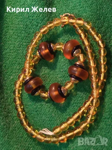 ИЗИСКАНО МЪНИСТЕНО КРИСТАЛНО РЕТРО КОЛИЕ МАЙСТОРСКА ИЗРАБОТКА с НУЖДА от ЛЕКА РЕСТАВРАЦИЯ 47335, снимка 9 - Колиета, медальони, синджири - 47309110