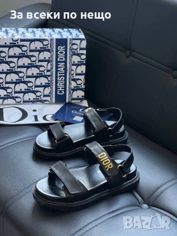 Christian Dior Дамски Черни Сандали Кристиян Диор Код E450, снимка 2 - Сандали - 50503253