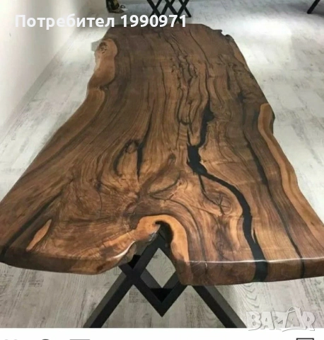 Маси от масив с жив ръб, кръгли, правоъгълни, трапезни, холни, орех, дъб, бряст по поръчка на клиент, снимка 3 - Маси - 52471539