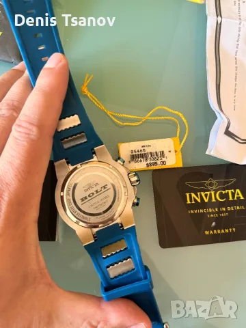 Продавам оригинален INVICTA BOLT 25465 – Blue/Silver, 51.5 mm, снимка 6 - Мъжки - 55805888