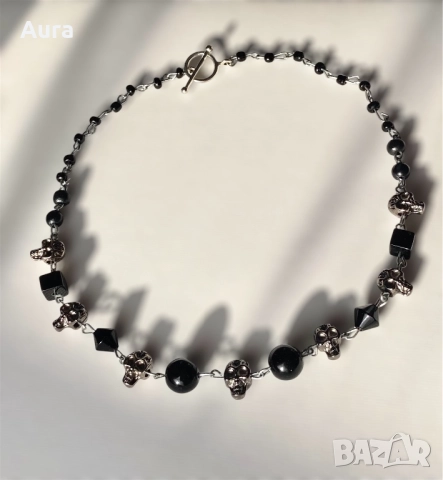 Skull choker , снимка 2 - Колиета, медальони, синджири - 51673761