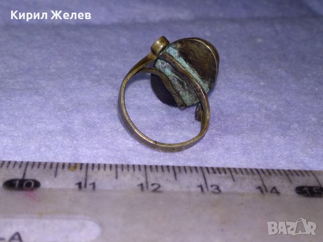 СТАРИНЕН ПОСРЕБРЕН Арт НУВО ПРЪСТЕН от ПАТИНИРАН с ОКСИДАЦИЯ МЕЛХИОР - МАЙСТОРСКА РЪЧНА РАБОТА 40608, снимка 17 - Антикварни и старинни предмети - 42843747
