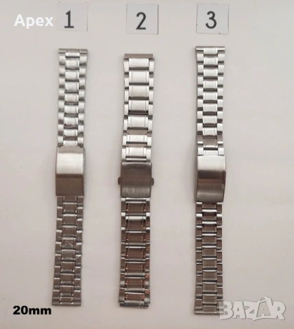 Верижки за Часовници с Извини Пластини.Верижка за Часовник Заоблени Краища Seiko/Orient/Casio/Ракета, снимка 10 - Каишки за часовници - 54169387