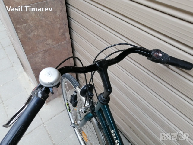 Зелен немски велосипед San bernandin 28' Топ качество! , снимка 8 - Велосипеди - 53921404