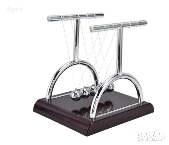 Люлка Махало на Нютон.Метални Топчета за Бюро.Вечен Двигател Перпетуум Мобиле Perpetuum Mobile.Подар, снимка 8 - Подаръци за рожден ден - 54169656
