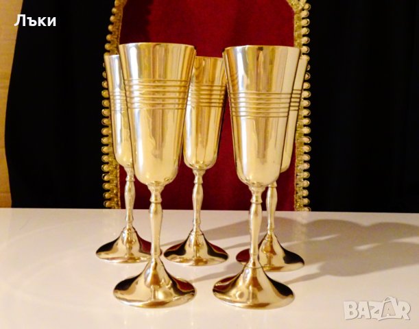 Бронзов бокал 17 см.,чаша за вино,релеф. , снимка 3 - Антикварни и старинни предмети - 31152751