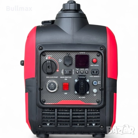 Инверторен обезшумен генератор за ток Bullmax 3500i,3.2kW, червен, преносим, ел.старт, Дистанционно , снимка 7 - Генератори - 52600628
